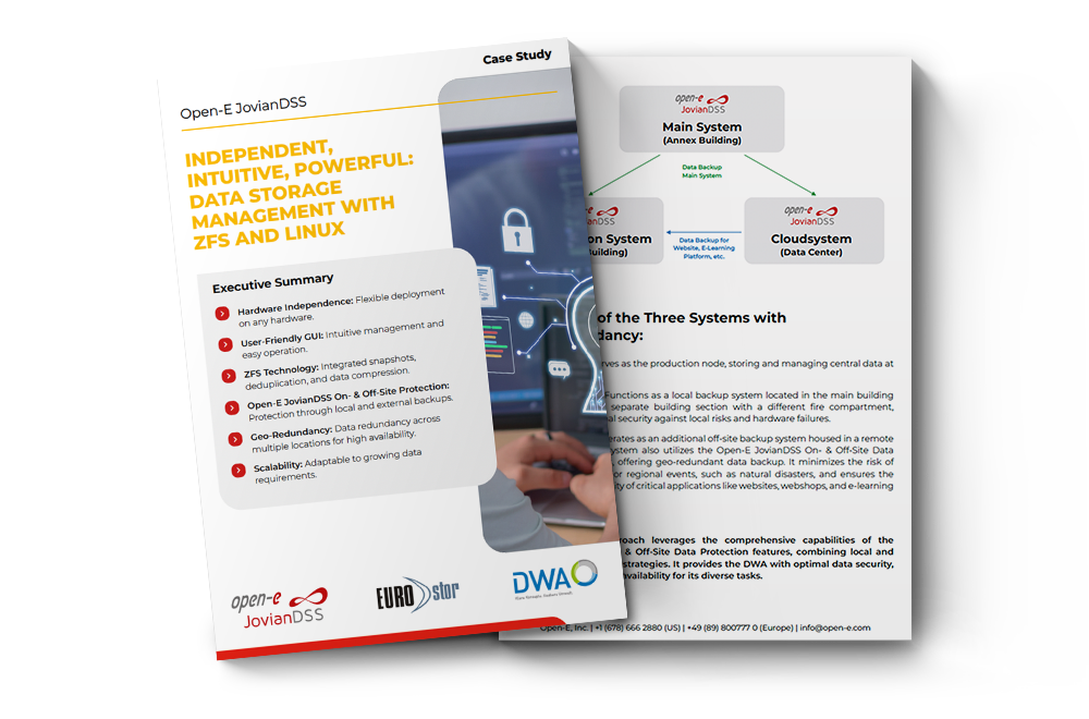 Scalable & Secure: Three-Tier Data Storage System Powered by ZFS & Linux-based Open-E JovianDSS